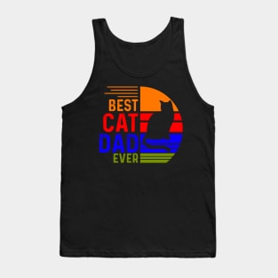 Vintage Best Cat Dad Ever Tank Top